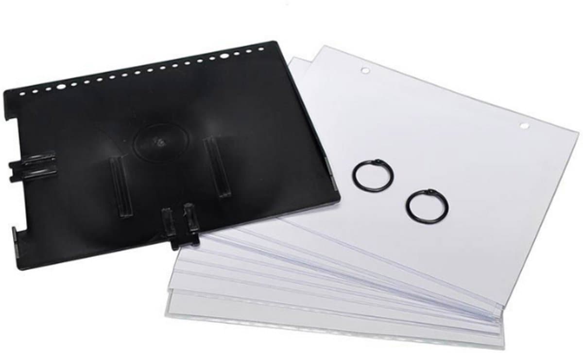 Specter Marsboekje 15 x 18 cm – 20 Insteekhoezen, ABS Back, Dubbele Harphouder & Klik Systeem — afbeelding 1
