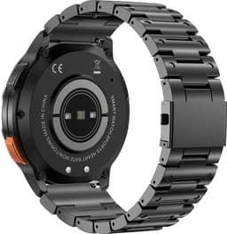 Royal Empire AK59 Smartwatch - Smartwatch Heren - AMOLED Scherm - Stappenteller - Bloeddrukmeter - Hartslagmeter - Slaapmonitor - Multisport - RVS & TPU bandje - 45mm - Geschikt voor alle Smartphones - Zwart — thumbnail 3