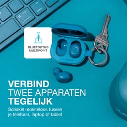 JLab JBuds Mini Draadloze Oordopjes - Bluetooth Oortjes Draadloos - 20 uur Batterijduur - Klein Design - Noise Cancelling Microfoon - Touch Sensoren - Multipoint - Aqua — thumbnail 5