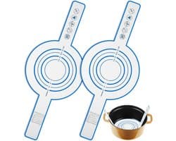 52,5×21,5 cm - 2 stuks - Multifunctionele siliconen bakmat - Sling-bakmat met lange handgreep - Broodbakmat - Broodsiliconen - Siliconen bakmat - Geschikt voor airfryer, oven en magnetron - Blauw