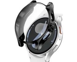 Screenprotector Glas + Hoesje geschikt voor Samsung Galaxy Watch 7 40mm - Volledig 360 Graden Case Bescherming