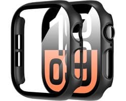 Screenprotector Glas + Hoesje geschikt voor Apple Watch 10 46mm - Volledig 360 Graden Case Bescherming