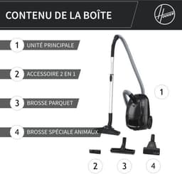 Hoover HE120PET 011 - sledestofzuiger - 2,5 L - 700 W - met stofzak - droog — thumbnail 4