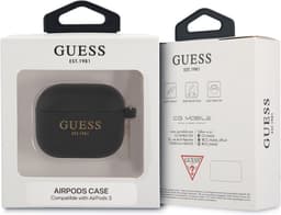 Guess Charms Silicone Case voor Apple Airpods 3 - Zwart — thumbnail 3