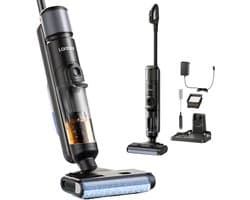 Horniture - LARESAR M3 Steelstofzuiger Draadloos - Nat-Droog Elektrische Dweil met Zelfreiniging - Edge Cleaning - HEPA Filter - 3 Slimme Modus Instellingen - Voor Alle Vloertypes