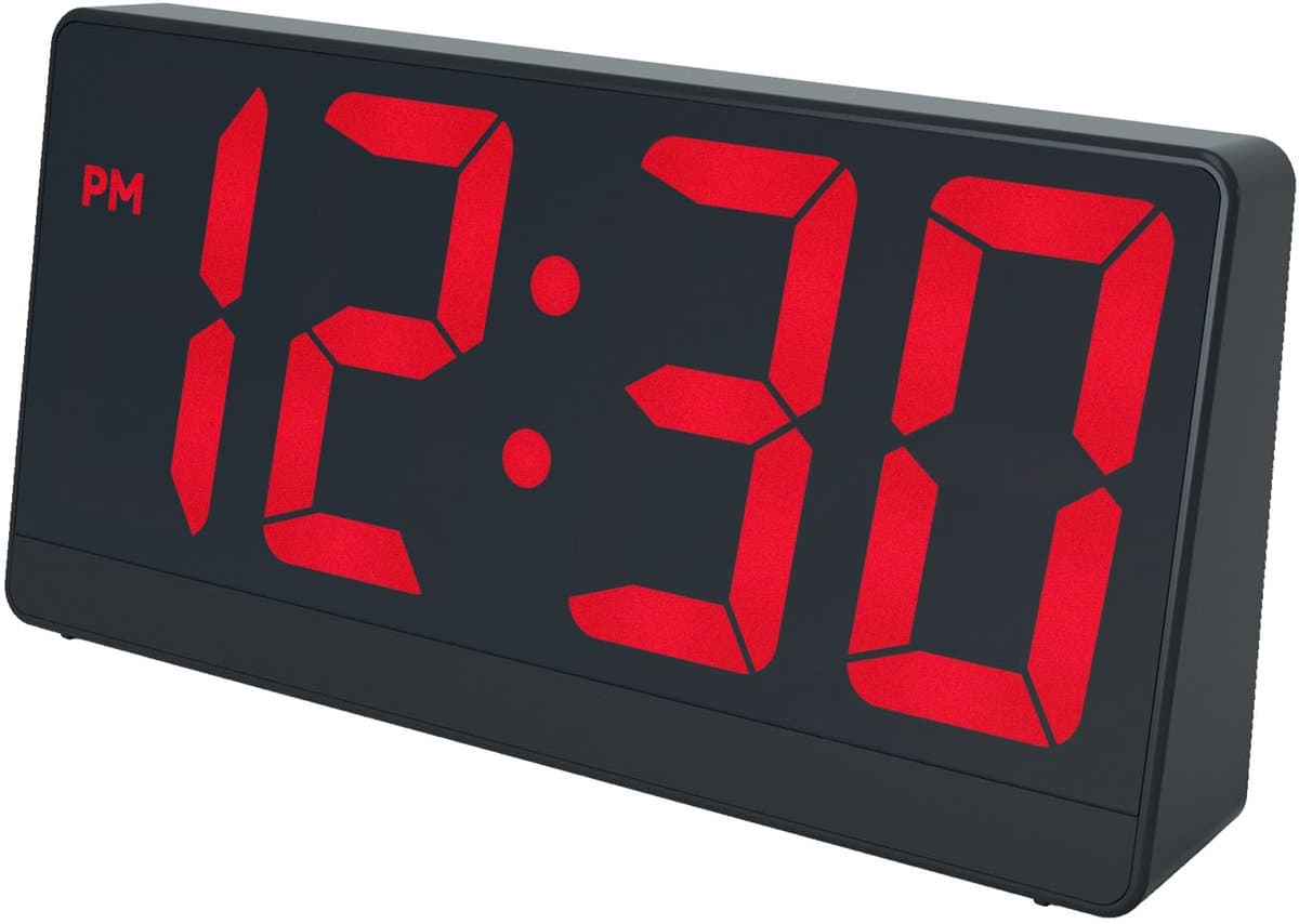 Caliber HCG006 - Wekker met groot display - Zwart — afbeelding 1
