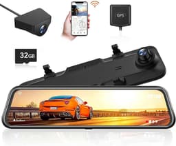 Wolfbox G840H 2K Wifi Gps 32gb Mirror dashcam - Parkeermodus - 12,0 inch touchscreen Lcd - 2.5K + Full HD resolutie - Wifi met App - Gps ontvanger - 32gb Micro SD kaart - Spiegel dashcam en digitale binnenspiegel — thumbnail 1