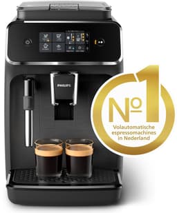 Philips 2200 Series - Espressomachine - 2 Soorten Koffie & Heet water - Melkopschuimer voor Cappuccino - Keramische molen - Volautomatisch - Zwart - Koffiemachine met bonen - EP2220/10 — thumbnail 3