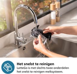 Philips 5400 Series - Espressomachine - 12 Verschillende Dranken - LatteGo Melksysteem - Keramische molen - AquaClean Filter - Volautomatisch - Zwart & Zilver - Koffiemachine met bonen - EP5447/90 — thumbnail 5