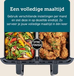 Cosori Dual Basket - Airfryer XXL – 8.5L – 2 Manden – 6 Programma’s — thumbnail 8