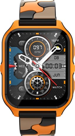 Knobbout 1.83" Outdoor Smartwatch – Sporthorloge - Bluetooth belfunctie - Sportgegevens, calorieën, bloeddruk monitoring– Slaapcoaching -7-10 dagen batterij-Android en iOS- Oranje — thumbnail 3