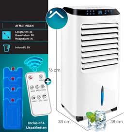 ApexArte® Mobiele Airco - Airconditioning - Ventilatoren - Airco Zonder Afvoerslang - Wit — thumbnail 3
