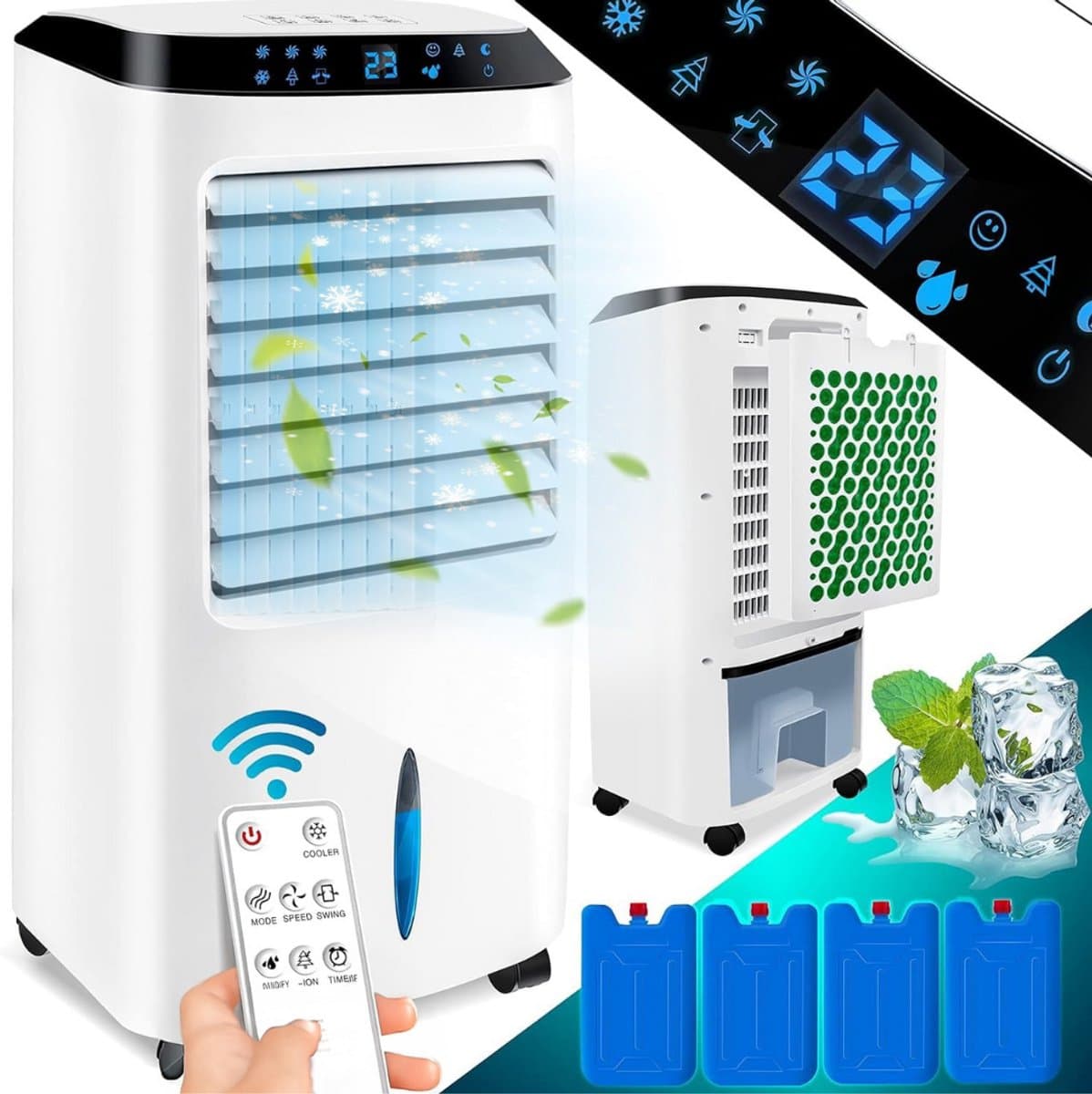 ApexArte® Mobiele Airco - Airconditioning - Ventilatoren - Airco Zonder Afvoerslang - Wit — afbeelding 1