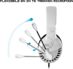 Spirit of Gamer Headset – Kinder Koptelefoon - Koptelefoon - Microfoon – Geschikt Voor Headset Nintendo Switch/PS5/PS4/Xbox Series X/S/Xbox One/Pc – Ruisonderdrukkende Microfoon – Verstelbare hoofdband – Helder geluid – Zwart/Wit — thumbnail 5