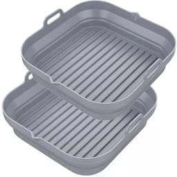KLAUSBERG - 2-delige Siliconen Airfryer Bakvorm Set - Herbruikbaar en Hittebestendig tot 230°C - Geschikt voor Airfryer, Oven en Magnetron — thumbnail 1