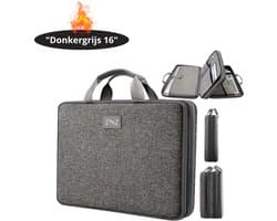 Livano Laptoptas Schokbestendig - Laptop Sleeve - Rugtas - Schoudertas - Laptoshoes - Kantoortas - Dames & Heren - 16 Inch - Donkergrijs