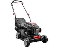 Luxe Grasmaaier – Benzine – Zelfrijdend – Grastrimmer – 406MM Snijbreedte – Instelbare Hoogte – 40L Capaciteit – Zwart