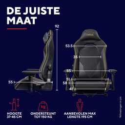 Trust GXT 721 Ruya Pro - Premium Gaming Stoel - Nekkussen - Verstelbare Rug Ondersteuning - Hoogte Verstelbaar - Rug- & Armleuningen Verstelbaar - Zwart/Grijs — thumbnail 5