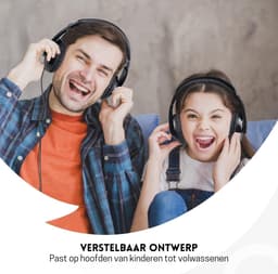 StayPowered Kinderkoptelefoon - Perfect Geluid & Ultiem Comfort - Verstelbaar - HD Microfoon - Kraakhelder Stereo - Zachte Oorkussens - Duurzame Kabel - 3.5mm Jack - Zwart - Levering Sneller dan Aangegeven! — thumbnail 4