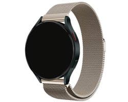 Stravo Smartwatch Milanees bandje 20mm - Vintage Goud - Luxe Milanese Horlogebandje geschikt voor Samsung Galaxy Watch 7 / 6 / 5 / Pro / 4 / 3 / Active 2 - Polar Ignite / Unite – Huawei