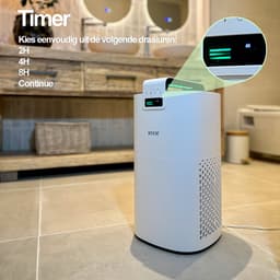 RYER Luchtreiniger XL - HEPA 13 filter + Koolstoffilter - CADR 350 m3/u - Helpt bij hooikoorts, allergieën, huisstofmijt en stof - Luchtkwaliteitsindicator - Slaapstand - Met App — thumbnail 3