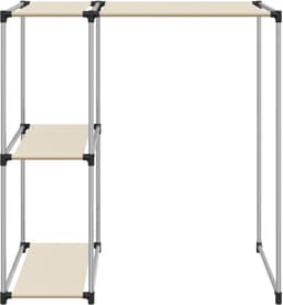 Wasmachine rek - Opbergrek - Wasmachine meubel - Opbouwmeubel - Toilet Rek - 87x55x90,5cm - Crème — thumbnail 4