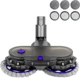 1Set Elektrische Mopkop voor Dyson V6 DC58/DC59/SV03 - Inclusief Watertank en 6 Microvezelmoppen - Ideaal voor Nat en Droog Dweilen - Stofzuigeropzetstuk voor Efficiënte Reiniging — thumbnail 1