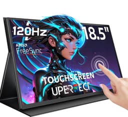UPERFECT Portable Monitor T07 18,5" Touchscreen Gaming Draagbaar Monitor | 120Hz FHD IPS draagbaar scherm | 100% sRGB | 10-Punts Aanraking | Metaal/ABS Design | VESA-bevestiging — thumbnail 1