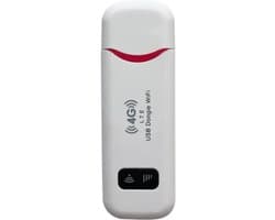 4G Dongle - Wifi Router - Mifi Router - Portable Router - Voor Laptop, Computer en Telefoon - Werkt Wereldwijd - 150 mbps - 4G Hotspot - Wit