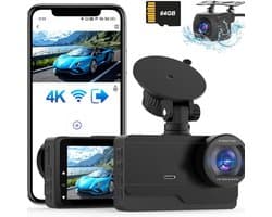 ApexArte® Dashcam voor Auto - Dualdashcam Voor en Achter - Full HD - 1080 - Zwart