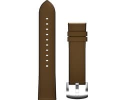 Maoo Smartwatch Bandje - Leer - Geschikt voor Maoo Titan & ProWatch - Universeel - 22mm - Bruin met Zilveren gesp