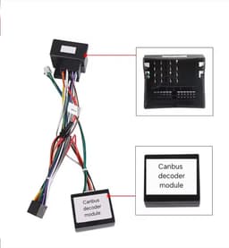 Iso kabelset met canbus decoder voor Carplay en autoradio | Geschikt voor o.a. Citroen C1 C2 C3 en Peugeot 107 206, 207, 308, 208, 2008, 307 | Quadlock kabel stekker connector aansluiting adapter verloopstekker | 2006 - 2009 2010 2011 2012 2013 2014 — thumbnail 1