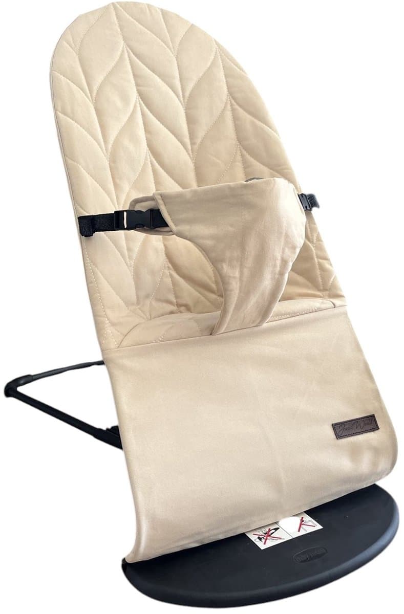 JAXX-HOES-met gesp-wipstoel hoes-katoen-beige- wasmachine geschikt — afbeelding 1