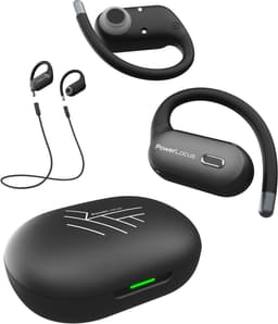 PowerLocus Move - Open-Ear Koptelefoon - Draadloze Oordopjes - Bluetooth 5.3 - Draadloze oortjes - Waterproof Sport Oortjes - Universeel - Zwart — thumbnail 3