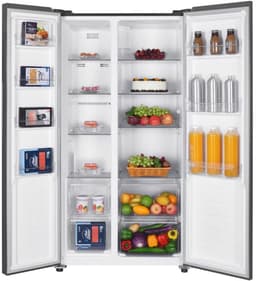Heinner HSBS-H442NFGWHE++ Amerikaanse Side-by-Side Koelkast – 442 L – Full No Frost – Deur-open Alarm – LED Touch Display – Smart Eco Functie – Wit – 5 Jaar Garantie — thumbnail 4