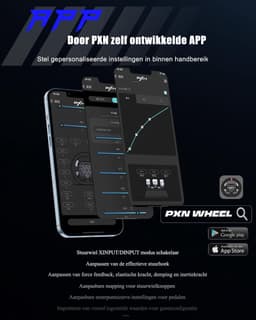 PXN - V99 - High end Race Stuur - Met Pedalen en Shifter - Force Feedback - Game Stuur - Geschikt voor PS4 - Xbox One - PC - Xbox Series X|S - PS3 - Nintendo Switch - Met App — thumbnail 3