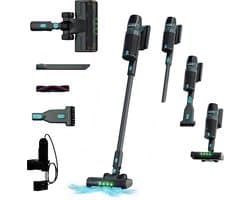 Achaté Steelstofzuiger PRO - Draadloos - 4 Opzetstukken - Stofzuiger Zonder Zak - Handstofzuiger - Kruimeldief - LED Display