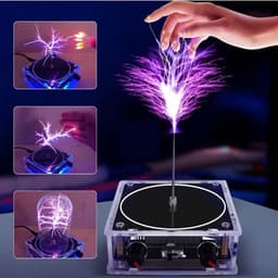 Tesla Coil multifunctioneel | Tesla Music Tesla Coil -luidspreker | bluetooth speaker Tesla Coil | draadloze transmissieverlichting, experimentele producten voor wetenschap en onderwijs | Musical Tesla Coil Arc Plasma Speaker, Bluetooth — thumbnail 1