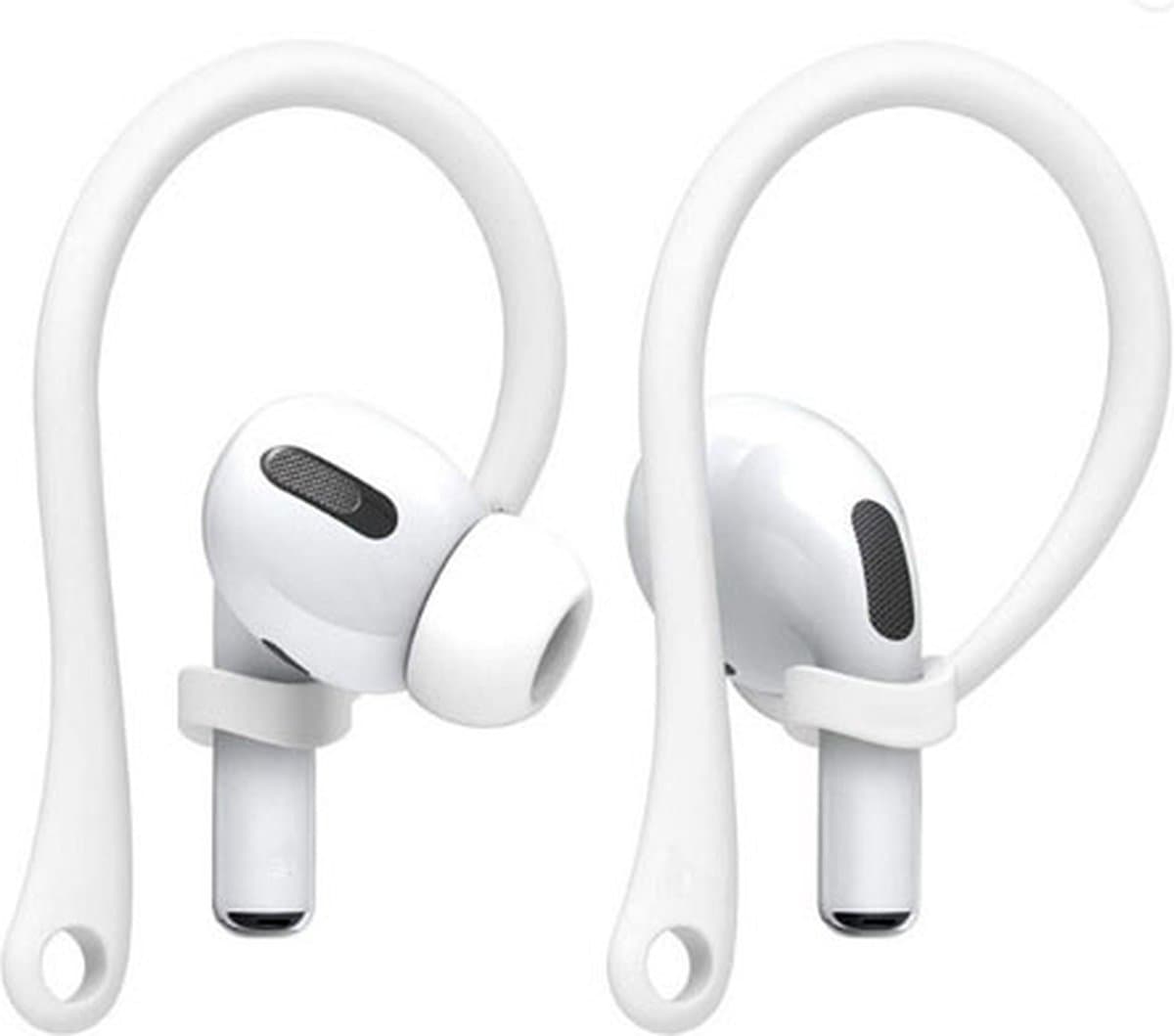 Wit-Sportieve anti-verloren en anti-vallende oorhaken - Siliconen sport hooks - Sport hooks -Geschikt voor Apple AirPods Pro en Apple AirPods 3 -Eenvoudig te installeren of te verwijderen — afbeelding 1