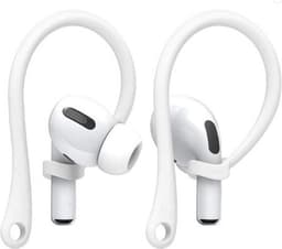 Wit-Sportieve anti-verloren en anti-vallende oorhaken - Siliconen sport hooks - Sport hooks -Geschikt voor Apple AirPods Pro en Apple AirPods 3 -Eenvoudig te installeren of te verwijderen — thumbnail 1