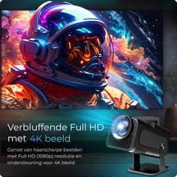 Proun Mini Beamer - 4K Beeldkwaliteit - Android 11.0 - Projector Scherm - WIFI 6 & Bluetooth 5.2 - 800 ANSI Lumen - FULL HD - Home Cinema — thumbnail 4