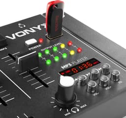 Mengpaneel - Skytec STM-3020 - 4-kanaals Mengpaneel met o.a. USB mp3 speler - Zwart — thumbnail 4