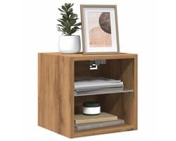 vidaXL Tv-wandmeubels met LED - 2 st - Artisan Eiken Tv Wandmeubel - Tv Meubel - Led Televisie Kast - Houten Tv Stand - Artisanaal Eiken Kleur