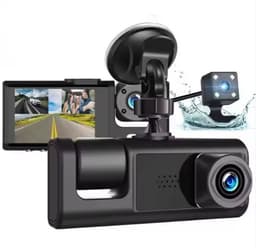 Blackbox Dashcam HD, 3 camera's (voor,binnen en achter) + nachtzicht — thumbnail 1