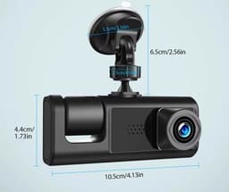 Blackbox Dashcam HD, 3 camera's (voor,binnen en achter) + nachtzicht — thumbnail 3