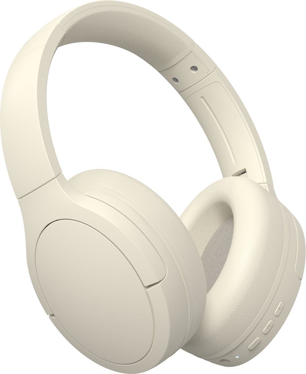 Volkano - Over Ear Koptelefoon Draadloos - Draadloze Headset met Microfoon - Bluetooth 5.3 - 60 Uur Batterij - Inklapbaar - ENC Kristalheldere Gesprekken - Bluetooth Headset – Wit — afbeelding 1