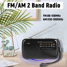 Noodradio - Draagbare radio - 12cm/90g - Gemakkelijk mee te nemen - noodpakket must have - radio op batterijen voor rampen — thumbnail 3