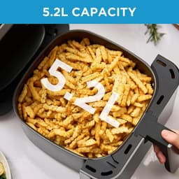 Boleen - Heteluchtfriteuse - Airfryers - Friteuse 5 Liter - 7 Presets - Heatxpress-Technologie - Zwart — thumbnail 6