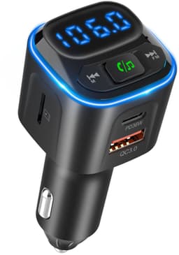Wegman Bluetooth FM Transmitter - Handsfree Bellen Auto Carkit - Bluetooth Adapter Auto - 36W Autolader USB C - SD Kaart - USB Stick — thumbnail 1