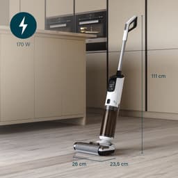 Princess 337010 AquaMotion Plus Vloerreiniger 4in1 - Draadloos - BLDC Motor - 25,9 V - Stofzuigt, wast en droogt tegelijkertijd - Elektrische dweil - Reinigingsmachine - Floor washer - 40 min accuduur — thumbnail 5